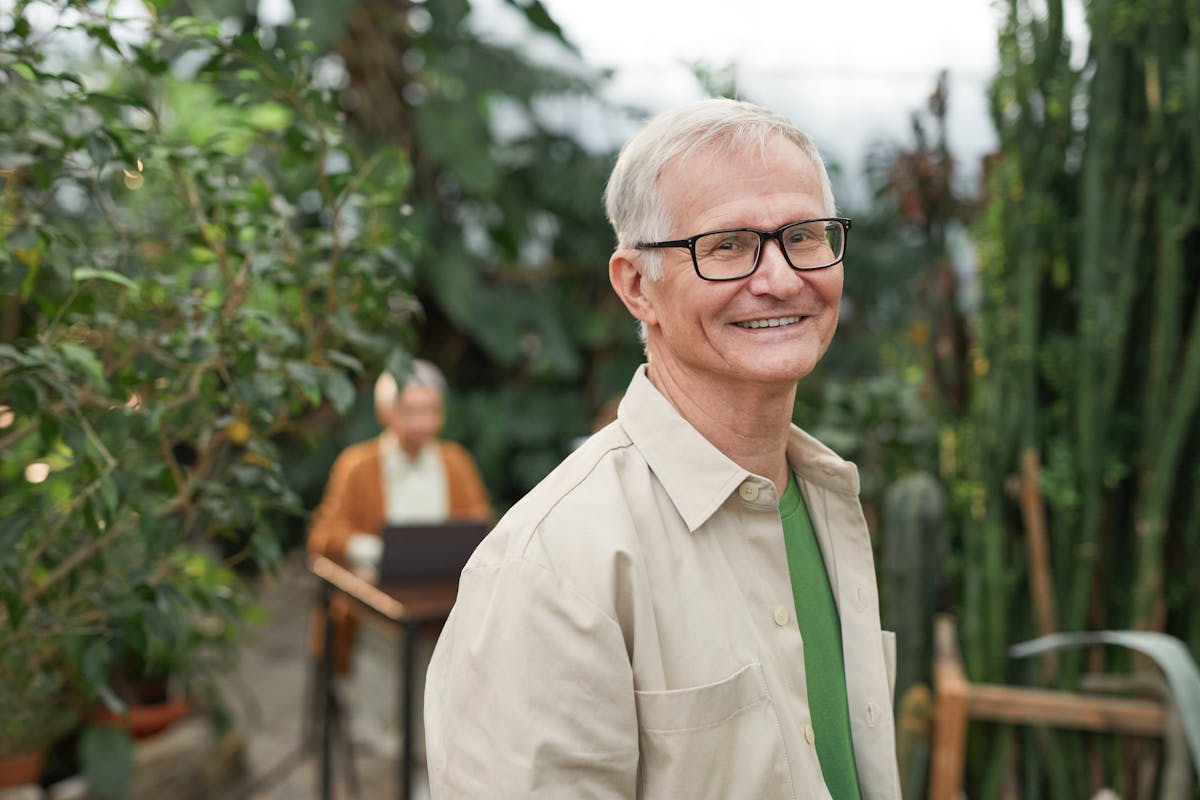 Older adult moving confidently after regular mobility sessions