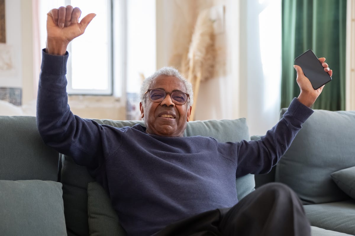 Older adult doing gentle stretching exercises